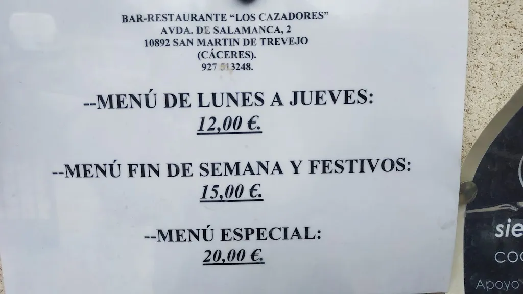 Menu_Restaurante los cazadores (Os cazaoris)_San Martín de Trevejo_image_4