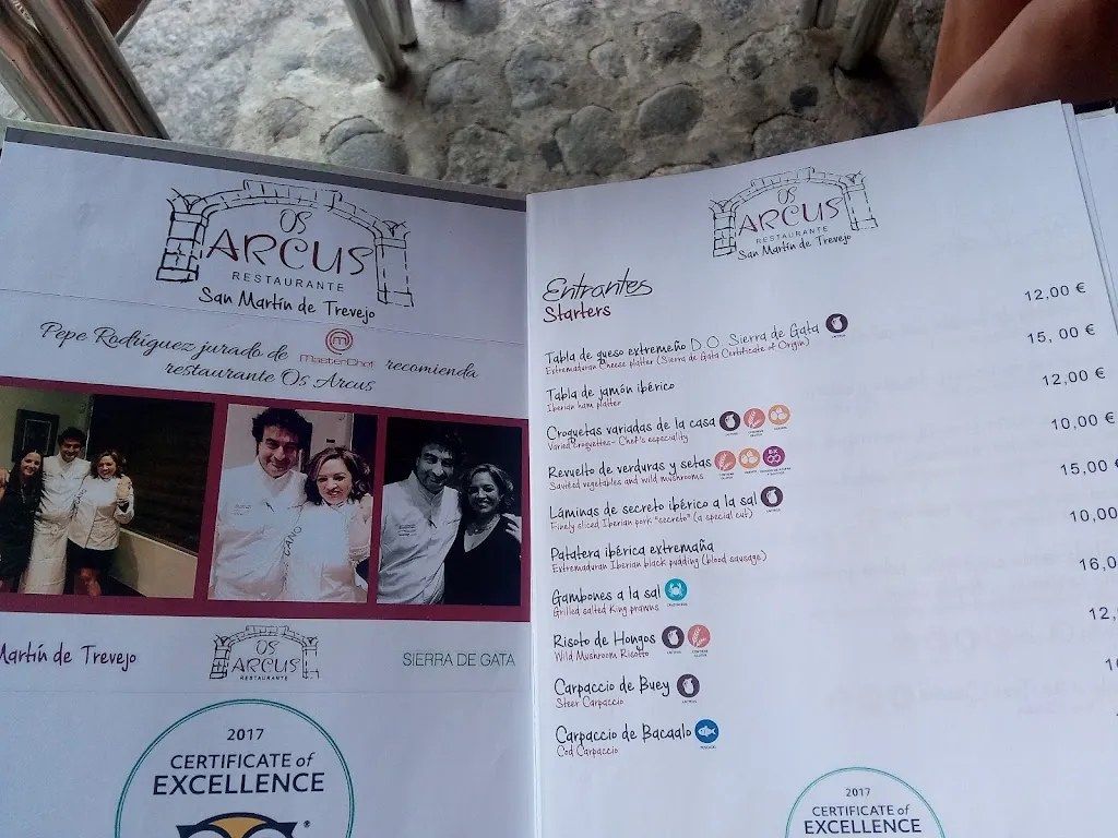 Menü_Restaurante Los ARCUS_San Martín de Trevejo_Bild_2