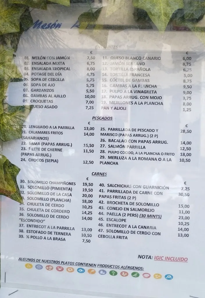 Menu_The Twins Inn_Puerto de Santa Cruz_image_2