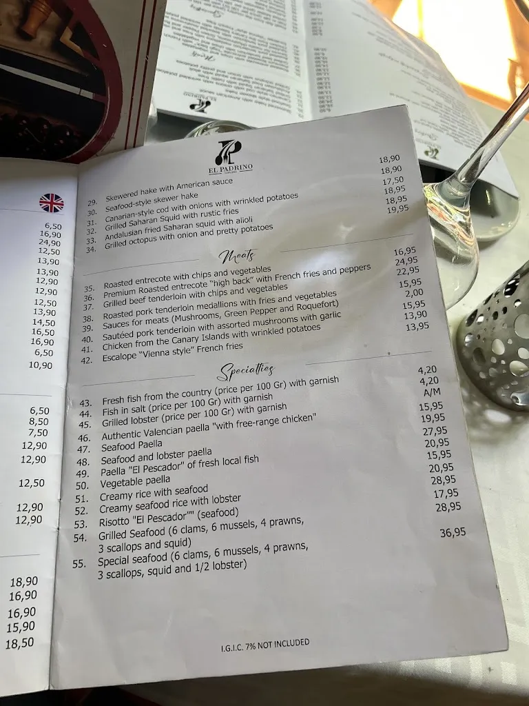 Menu_The Fisherman_Puerto de Santa Cruz_image_2