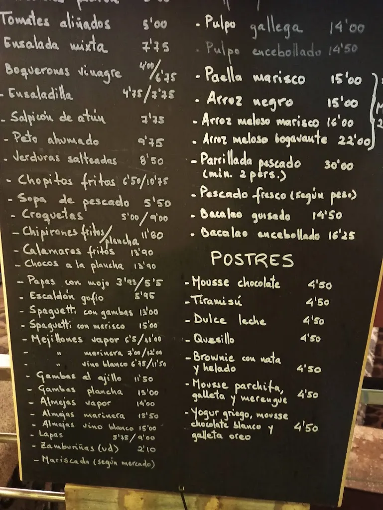 Menu_La Cofradía de Pescadores_Puerto de Santa Cruz_immagine_1