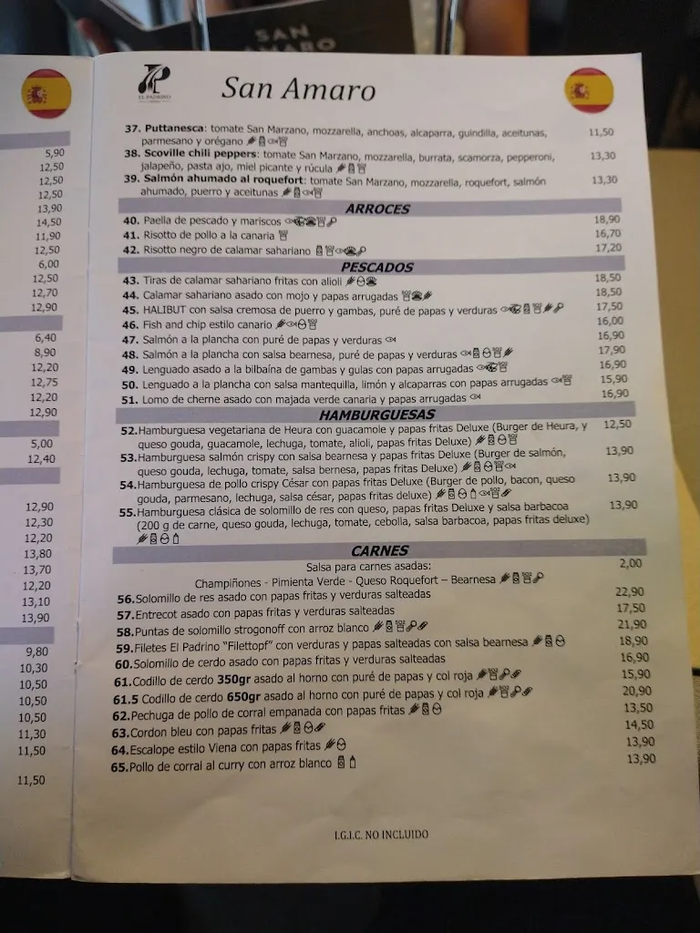 Menu_Restaurante Terraza El Padrino San Amaro_Puerto de Santa Cruz_image_1