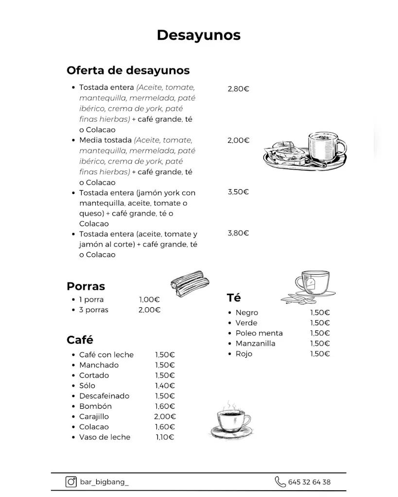 Menu_Bar Big Bang_Santibáñez el Bajo_image_1