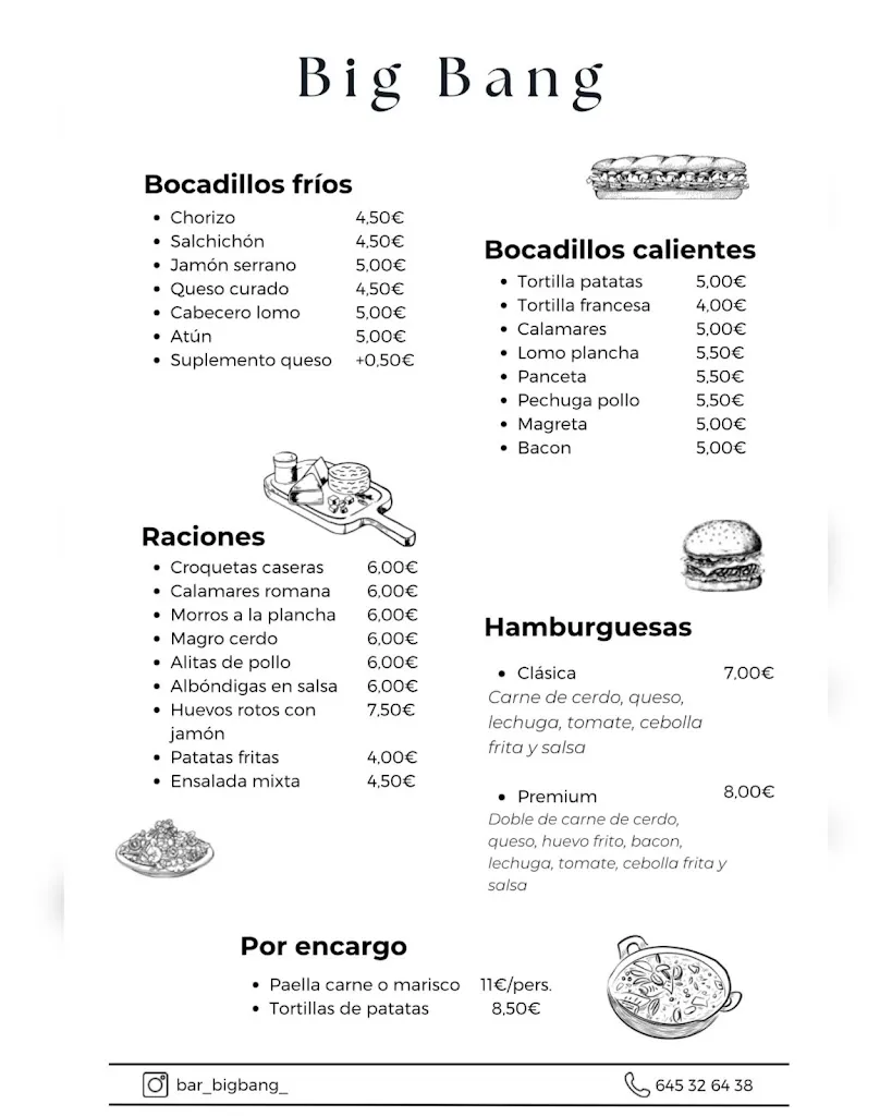 Menu_Bar Big Bang_Santibáñez el Bajo_image_2