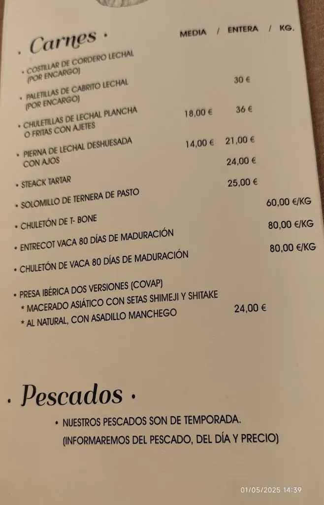 Menu_Restaurante Los Corales de Caldereros_Albacete_image_1