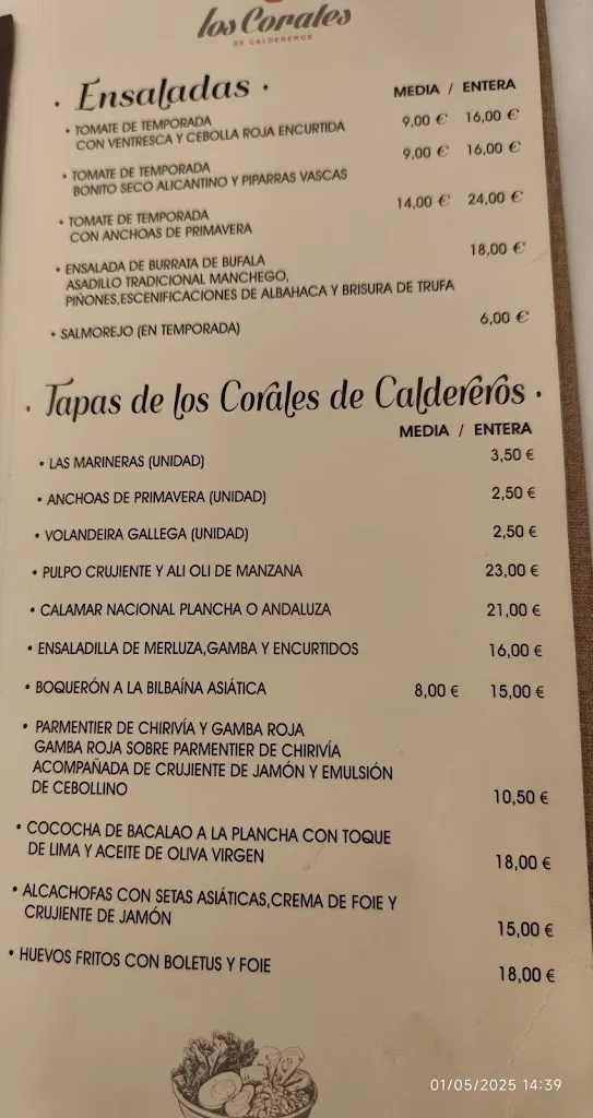Menu_Restaurante Los Corales de Caldereros_Albacete_image_2