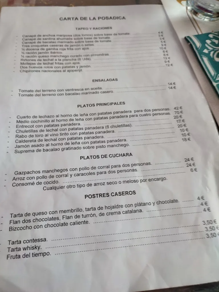 Menu_Restaurante LA POSADICA._Albacete_image_1