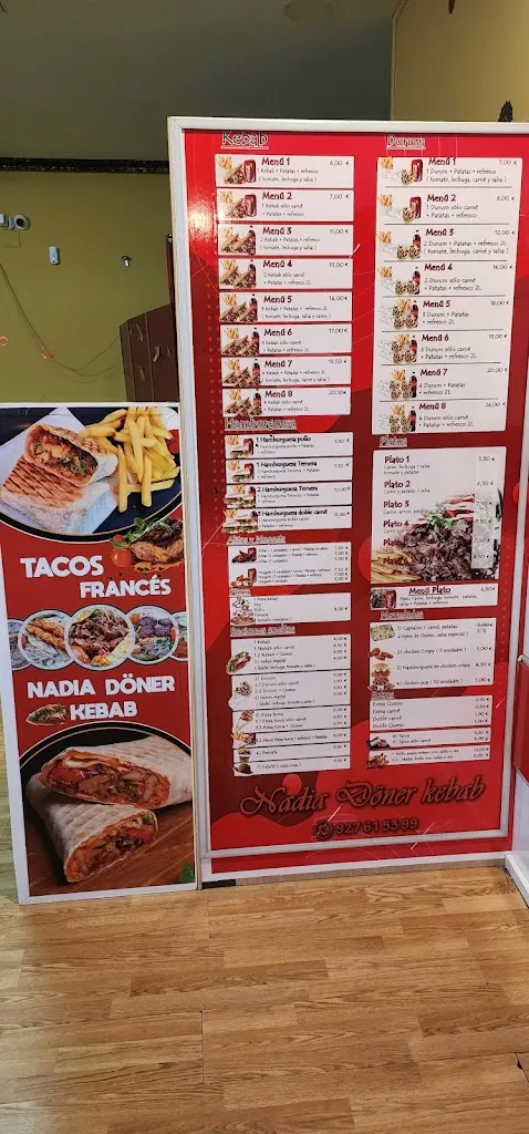 Menu_Nadia Döner kebab_Talayuela_immagine_4