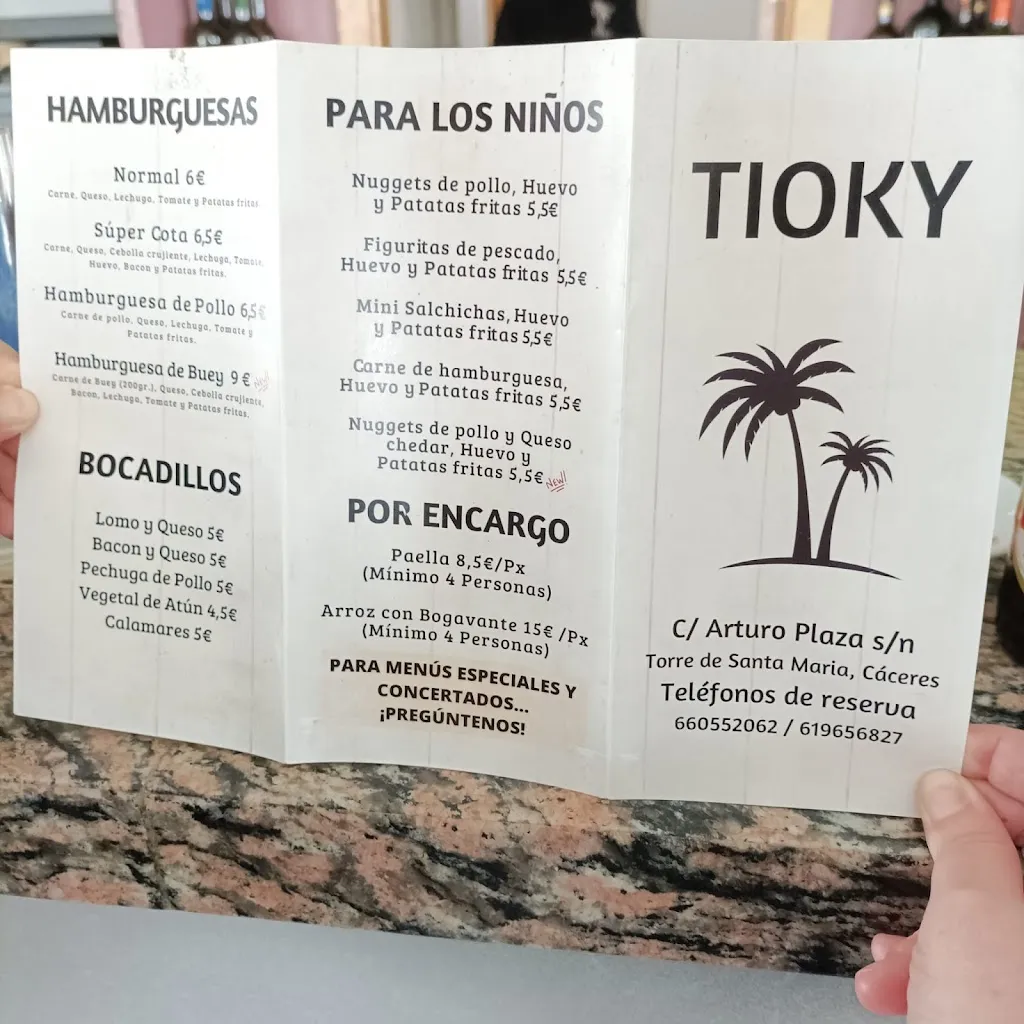 Menu_Bar terraza Tioky_Torre de Santa María_image_3