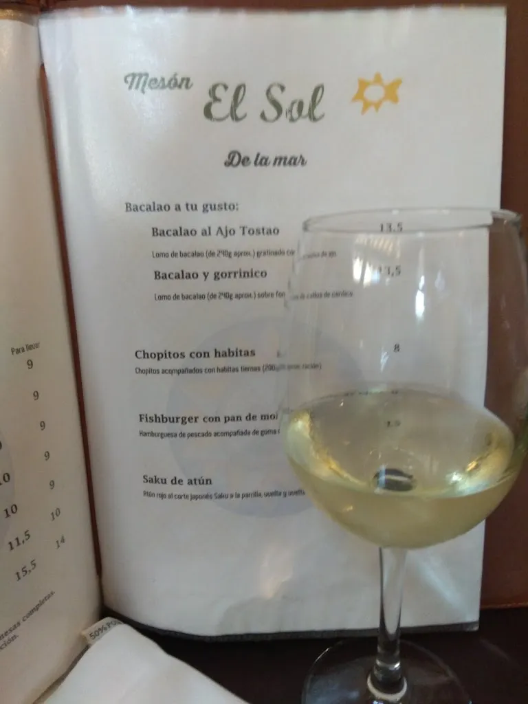 Menu_Bar restaurante Mesón El Sol_Albacete_immagine_1