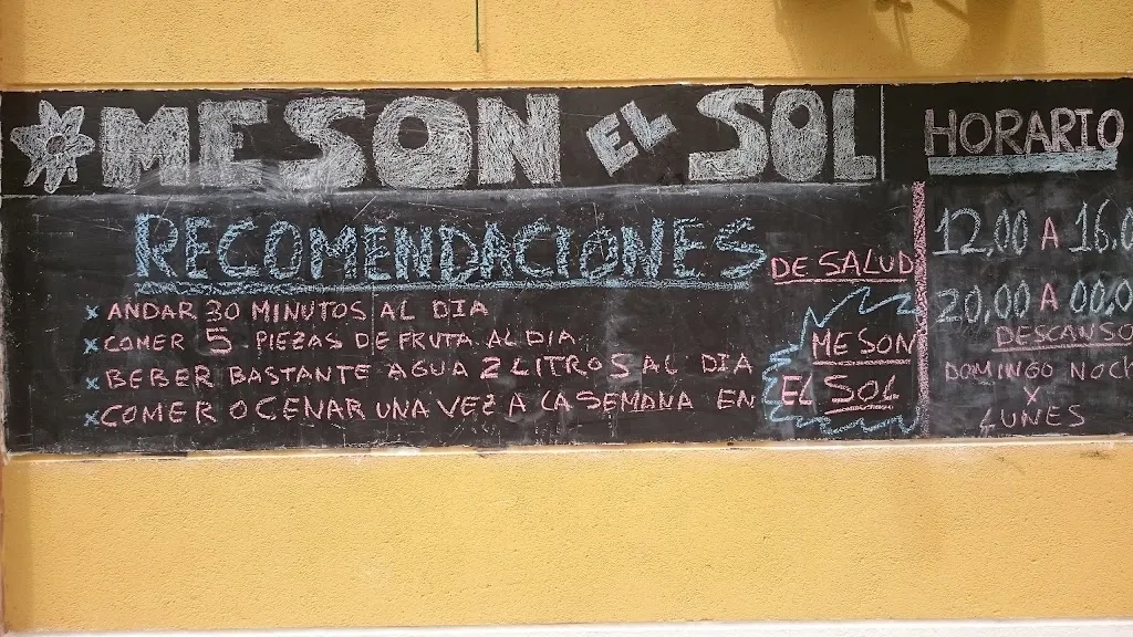 Menu_Bar restaurante Mesón El Sol_Albacete_immagine_4