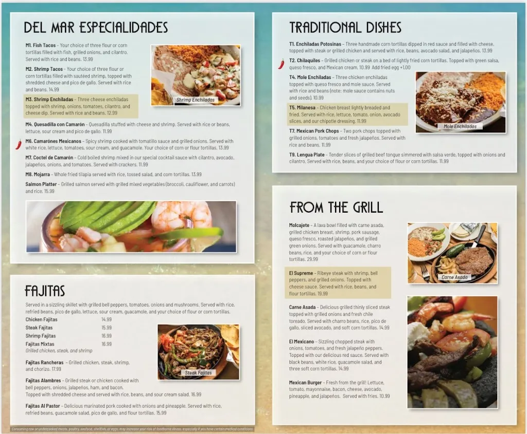 Menu_Villa Del Rey Cocina Mexicana 