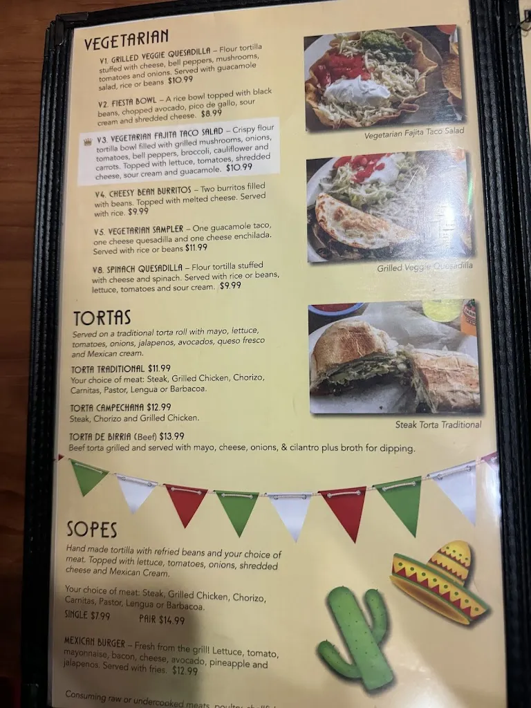 Menu_Villa Del Rey Cocina Mexicana 