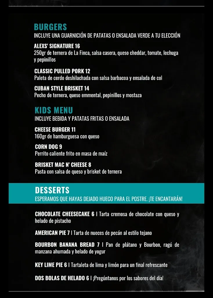 Menu_ALEXS Slow Smoked BBQ_Valdefuentes_image_1