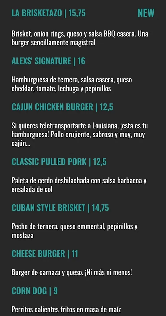 Menu_ALEXS Slow Smoked BBQ_Valdefuentes_image_3