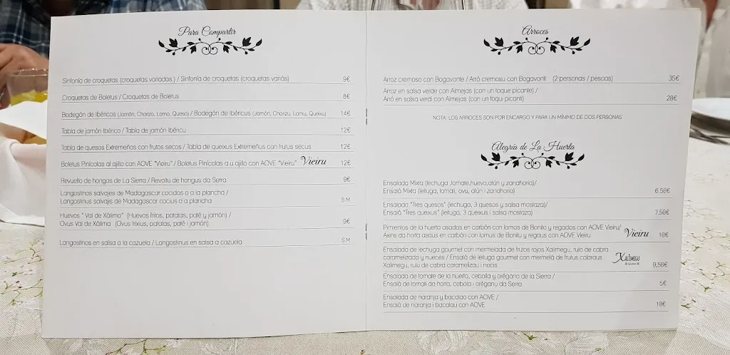 Menu_Restaurante Casa Laura_Valverde del Fresno_image_1