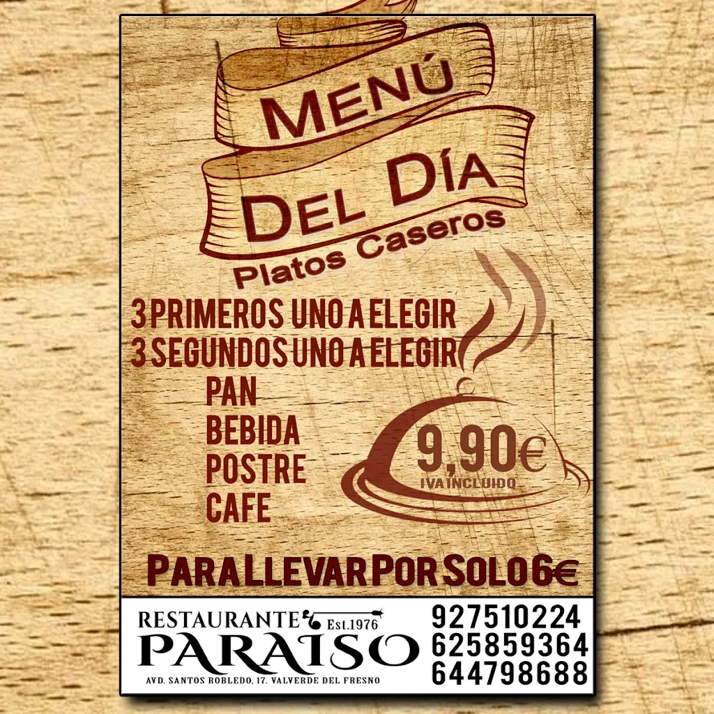 Menu_Restaurante Paraiso_Valverde del Fresno_image_1