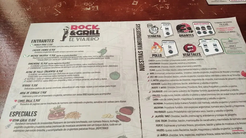Menu_Rock & Grill - El Viajero -_Villanueva de la Sierra_immagine_2