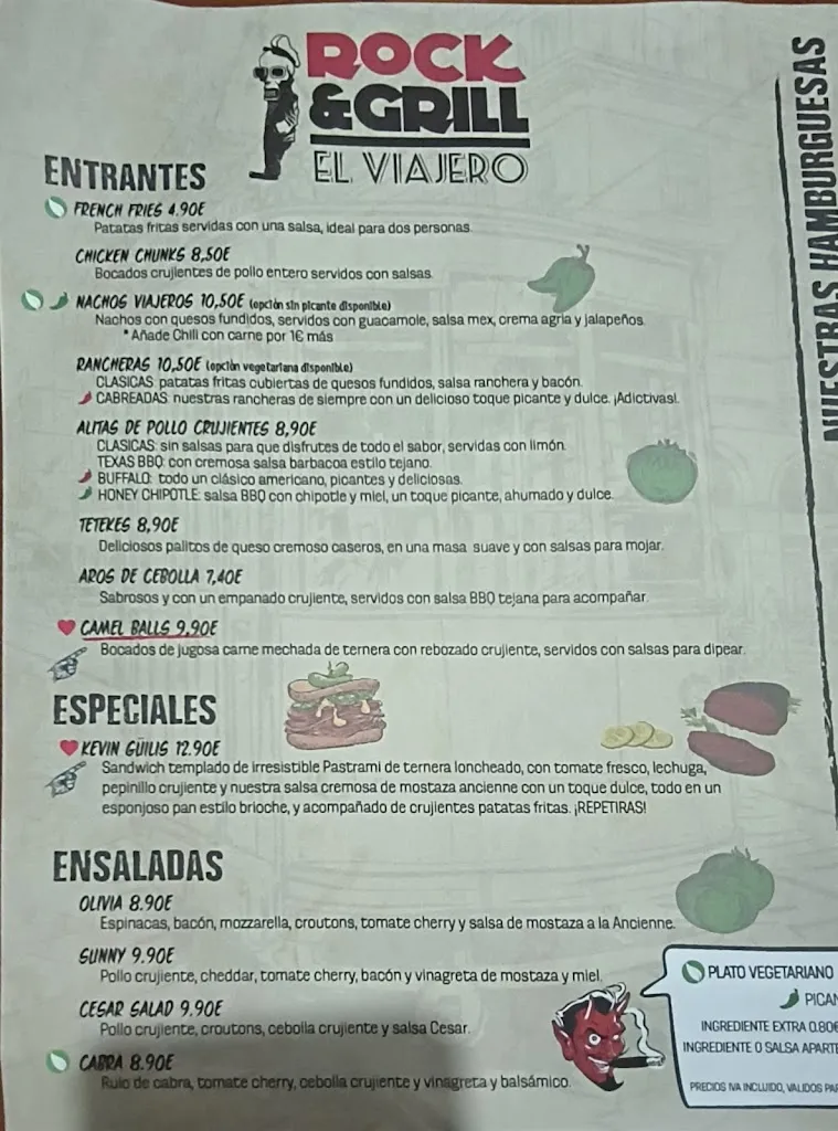 Menu_Rock & Grill - El Viajero -_Villanueva de la Sierra_immagine_3