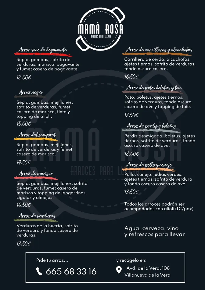 Menu_Arroces Mamá Rosa _Villanueva de la Vera_image_2