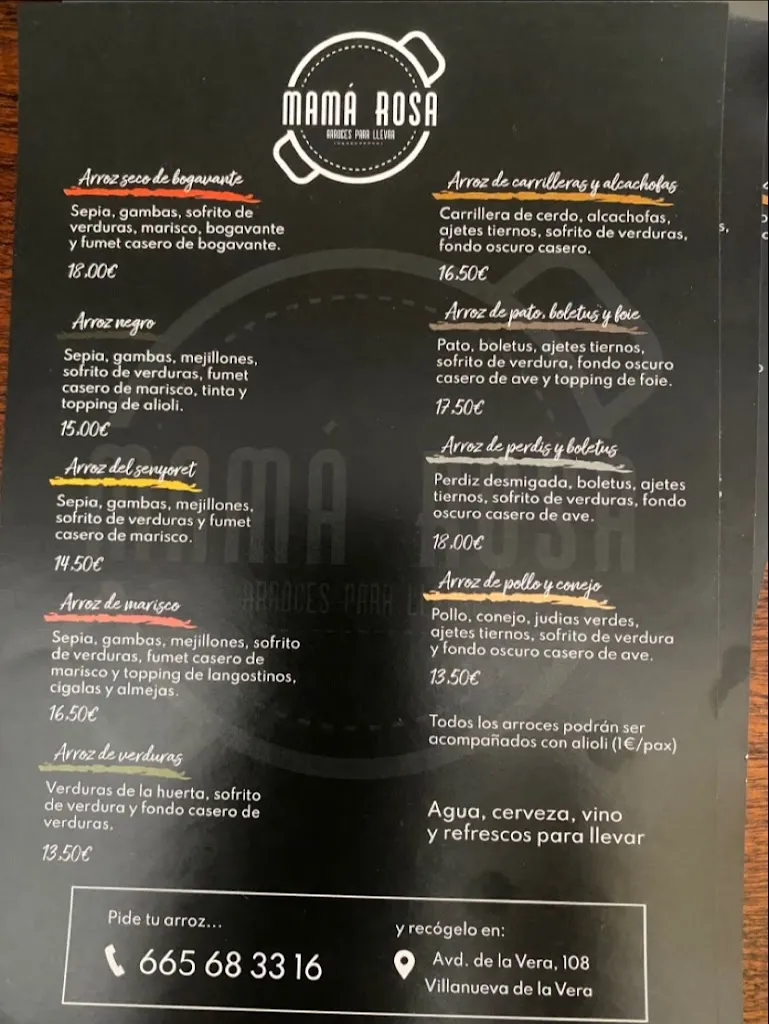 Menu_Arroces Mamá Rosa _Villanueva de la Vera_image_3