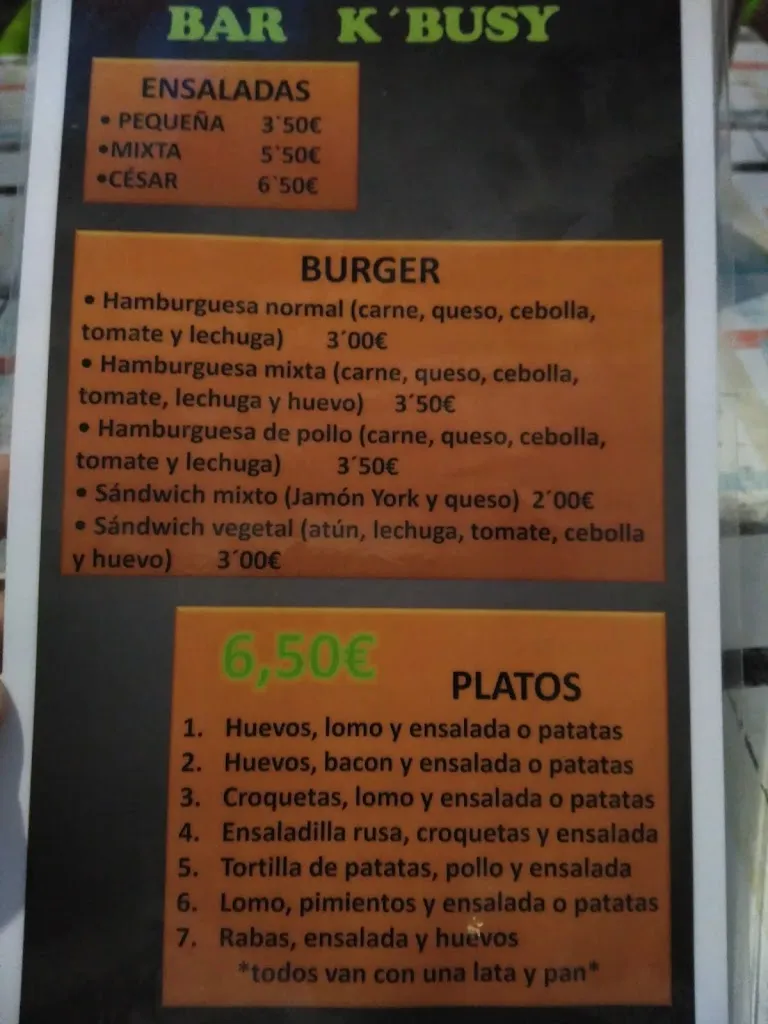 Menu_Bar K` Busy_Villanueva de la Vera_image_1