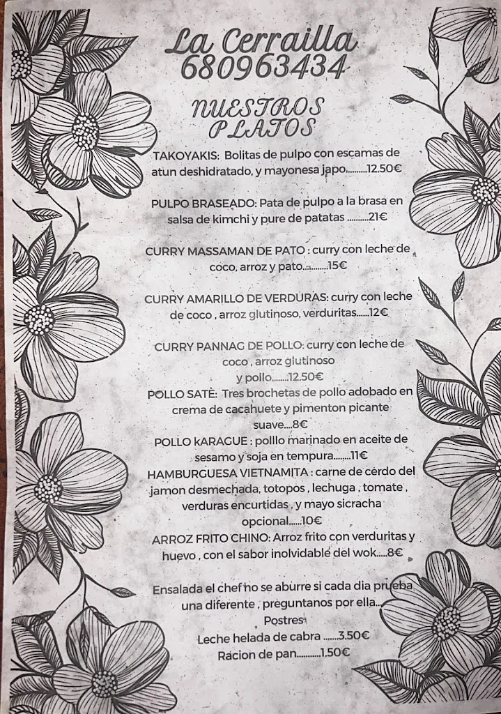 Menu_La Cerradilla_Villanueva de la Vera_image_1