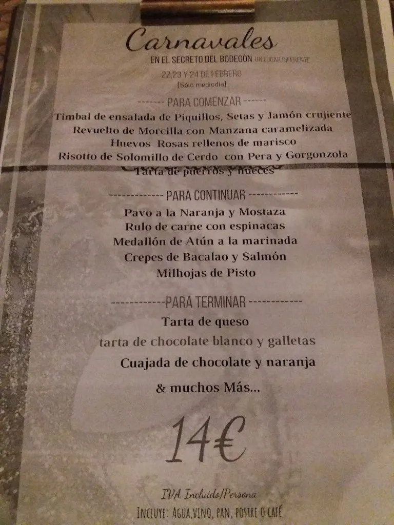 Menü_Restaurante El Secreto del Bodegón_Villasbuenas de Gata_Bild_4