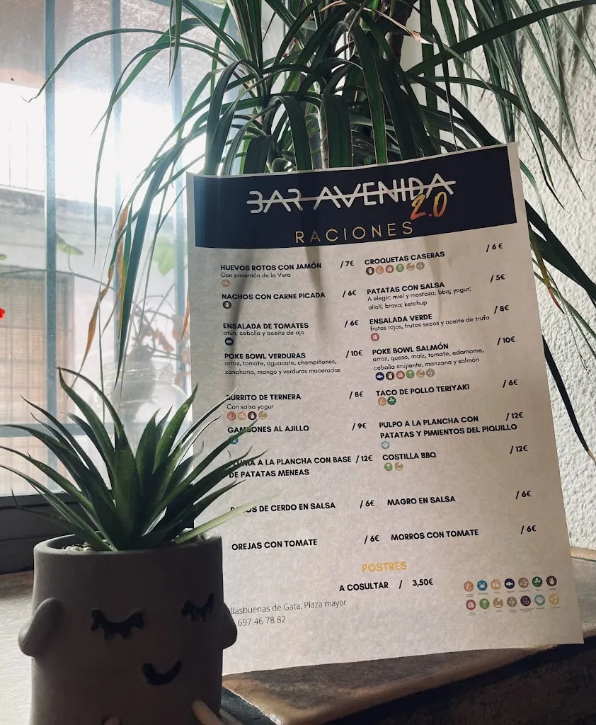 Menu_Bar Avenida 2.0_Villasbuenas de Gata_image_1