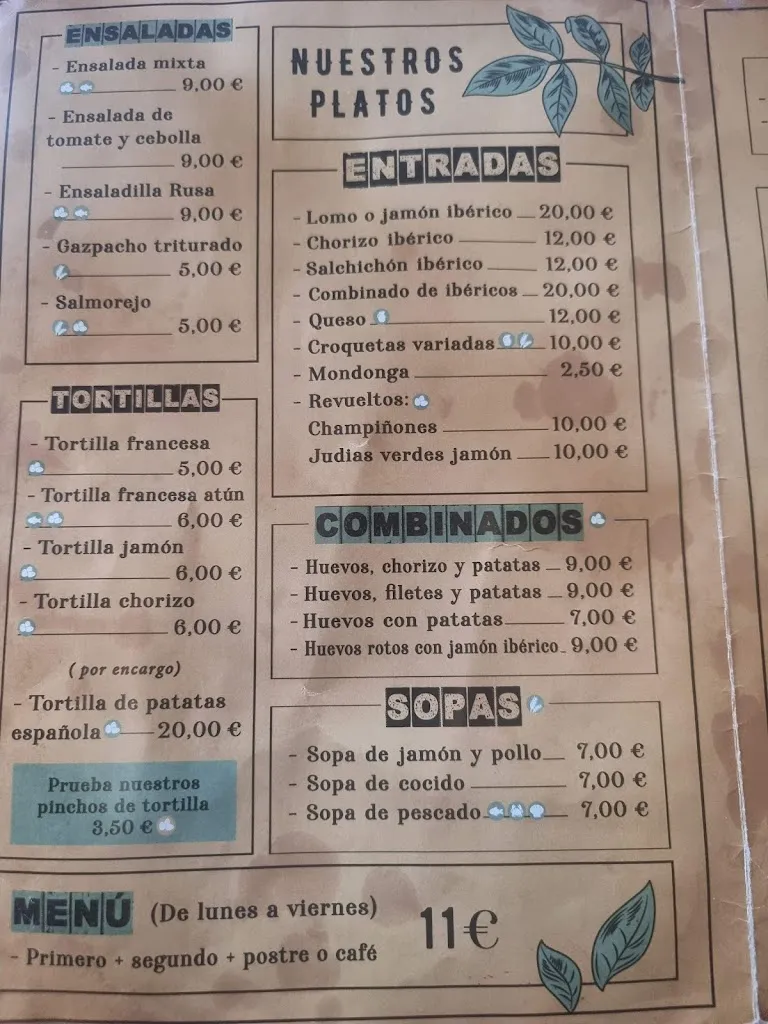 Menu_Bar-Restaurante En Cá Milio_Valencia de Alcántara_image_4