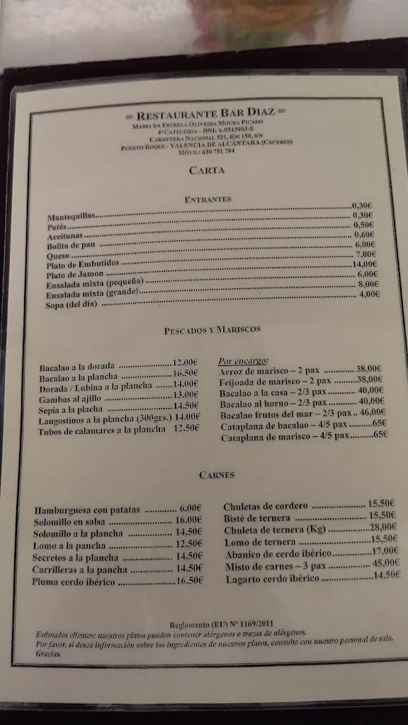 Menu_Restaurante Bar Díaz_Valencia de Alcántara_image_3
