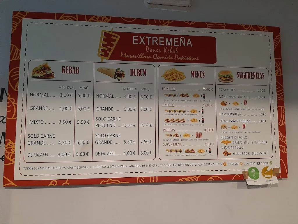 Menu_Fresh Döner Bar Kebab_Valencia de Alcántara_image_1
