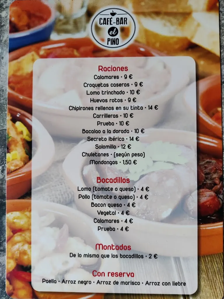 Menu_Café-Bar El Pino_Valencia de Alcántara_image_1