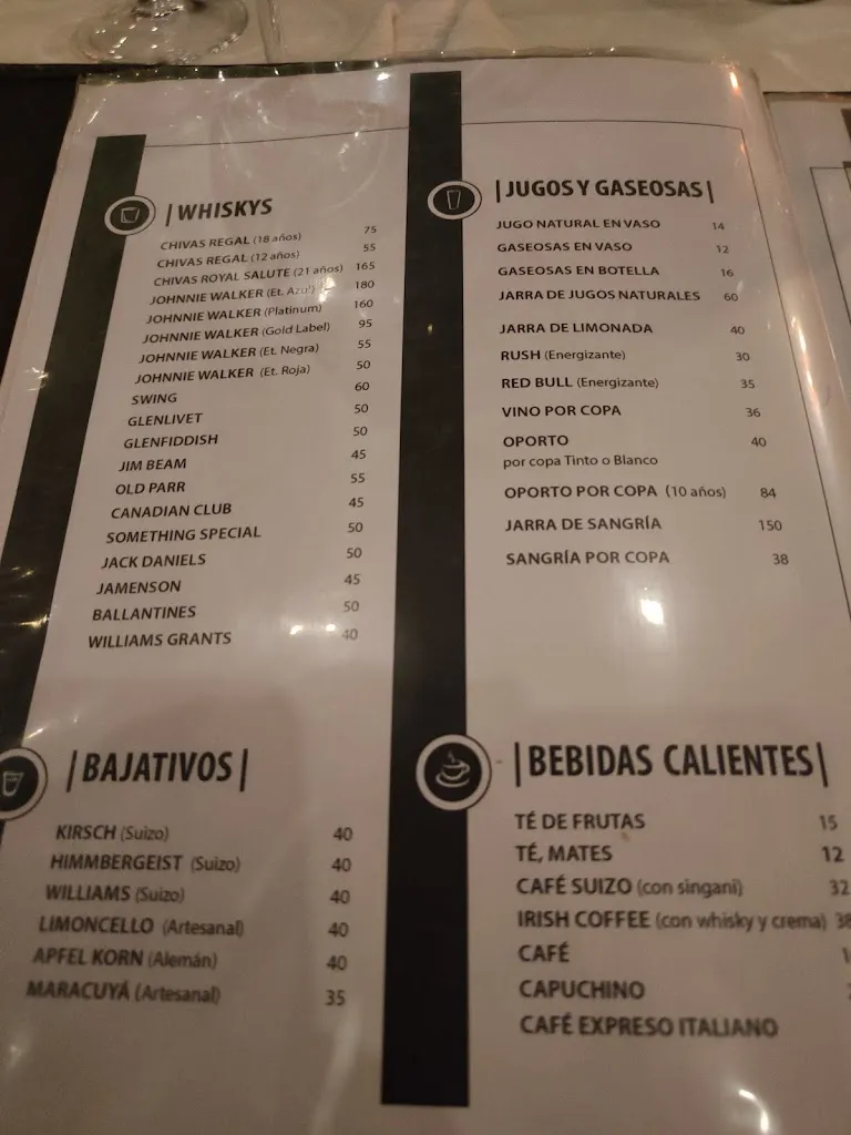 Menu_Chalet la Suisse_Santa Cruz de la Sierra_image_1