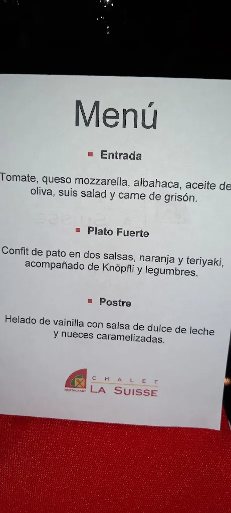 Menu_Chalet la Suisse_Santa Cruz de la Sierra_image_4