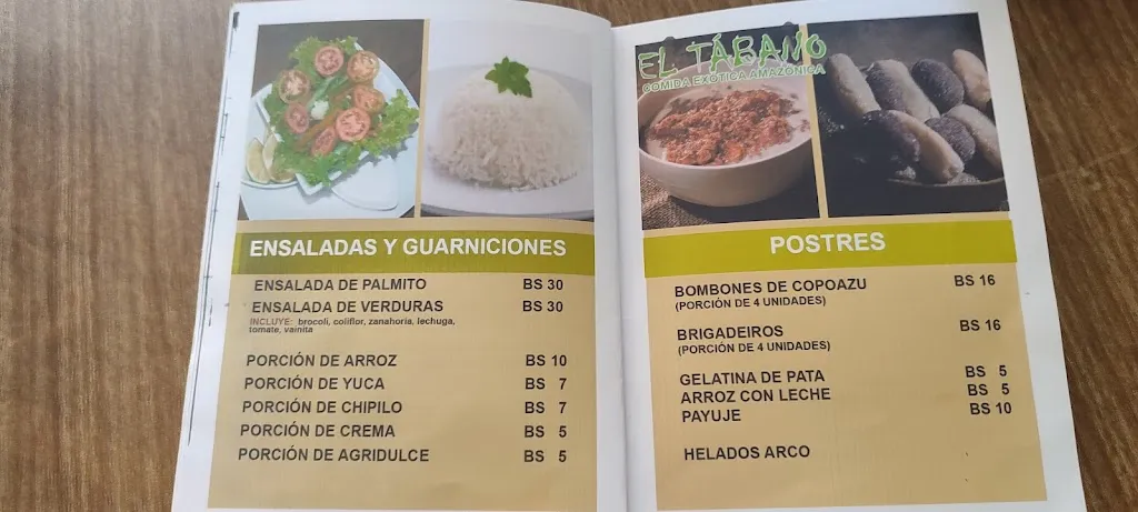 Menu_Restaurant El Tabano Santa Cruz_Santa Cruz de la Sierra_immagine_2