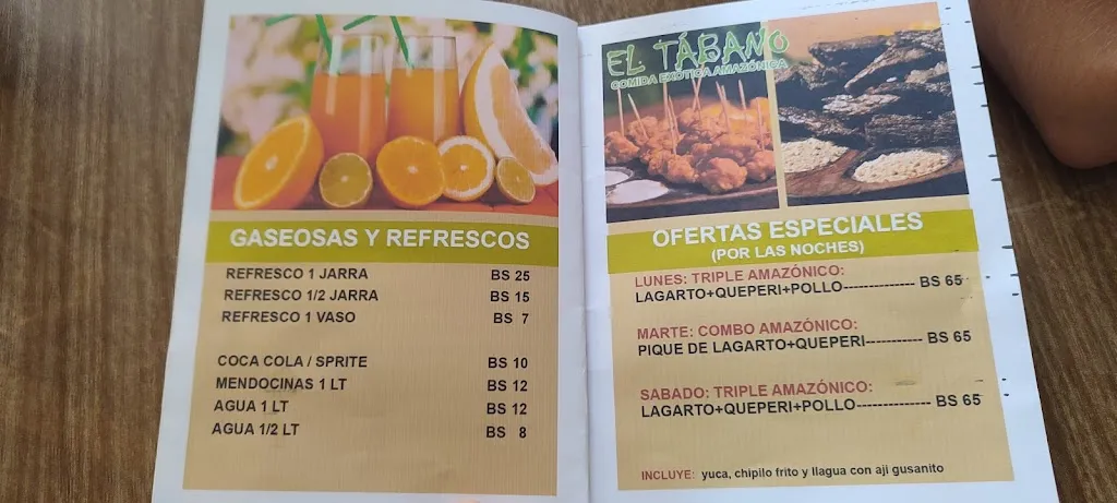 Menu_Restaurant El Tabano Santa Cruz_Santa Cruz de la Sierra_immagine_3