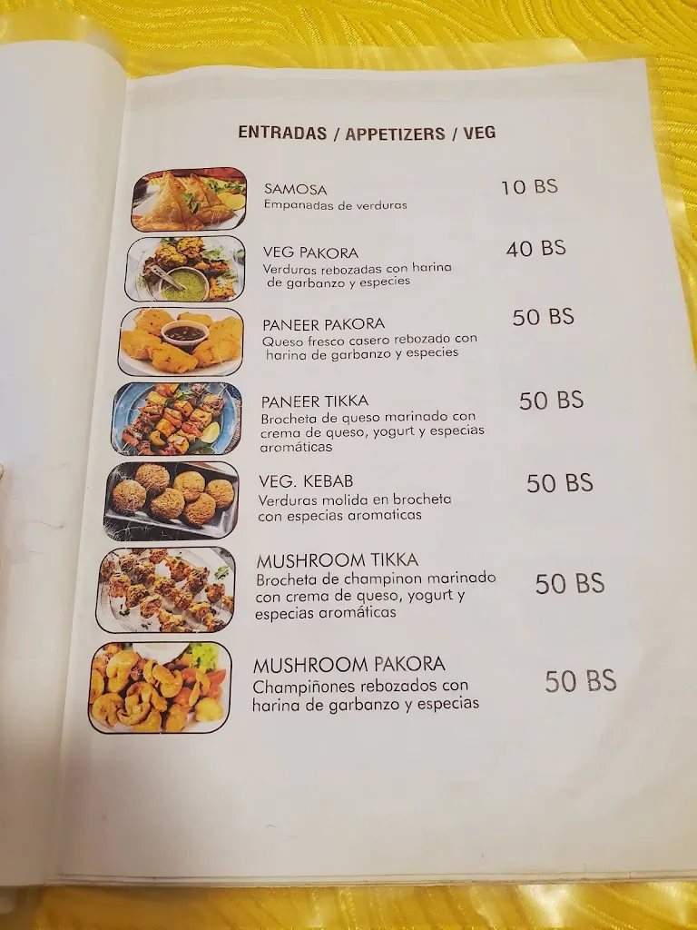 Menu_MAHARAJA INDIAN RESTURENT SANTA CRUZ BOLIVIA_Santa Cruz de la Sierra_image_2