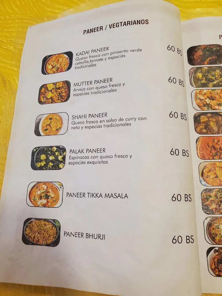 Menu_MAHARAJA INDIAN RESTURENT SANTA CRUZ BOLIVIA_Santa Cruz de la Sierra_image_3