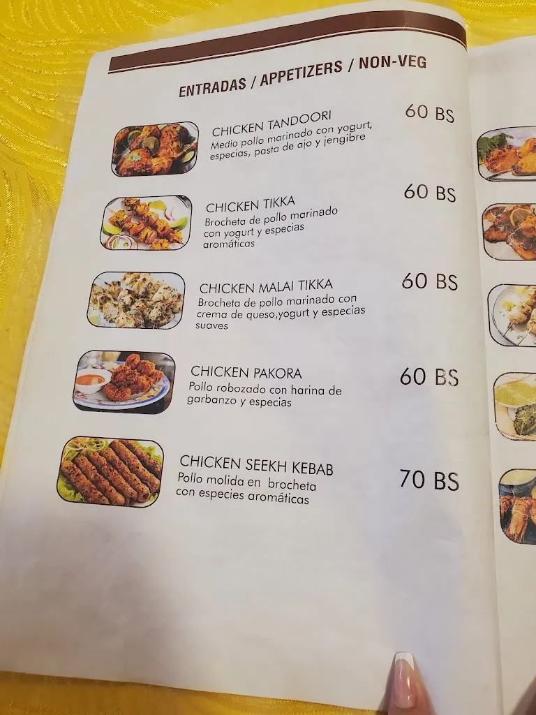 Menu_MAHARAJA INDIAN RESTURENT SANTA CRUZ BOLIVIA_Santa Cruz de la Sierra_image_4