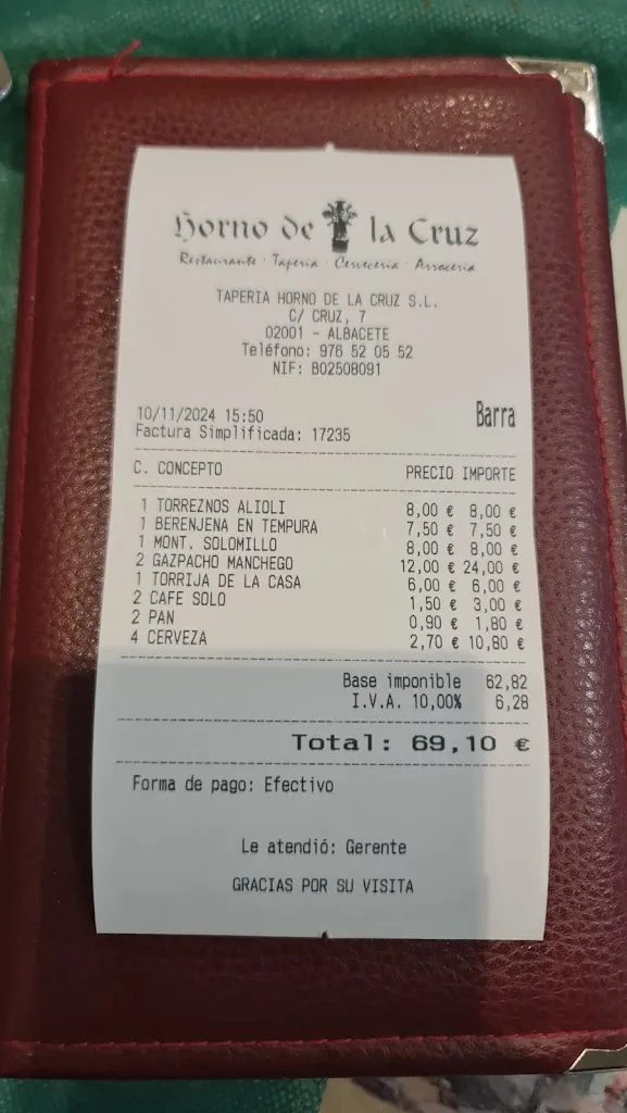 Manuel Maicas_Restaurante Horno de la Cruz_Albacete_review