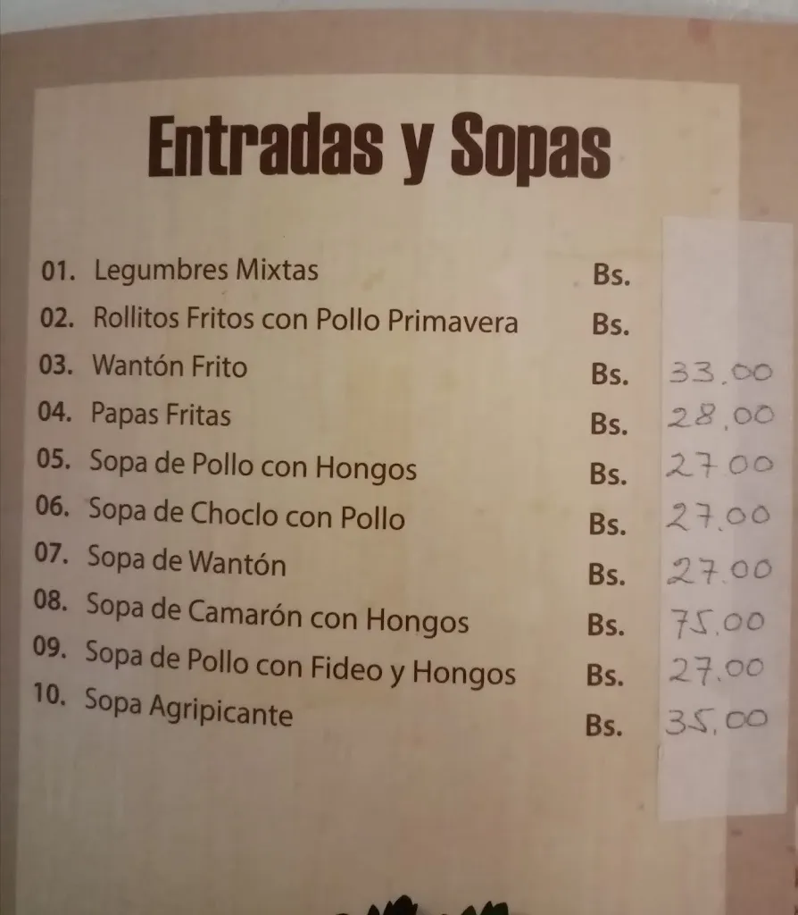 Menu_Bar Restaurant Shanghai_Santa Cruz de la Sierra_image_2