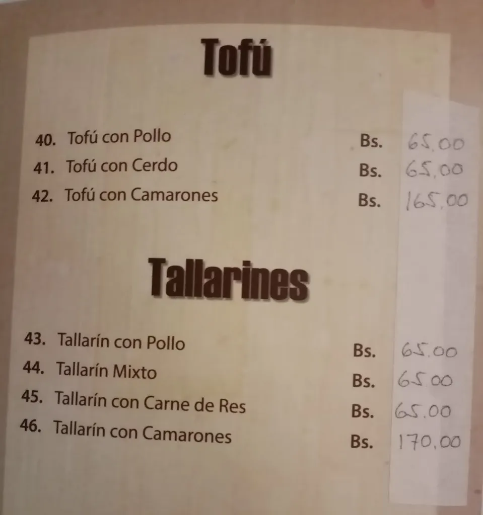 Menu_Bar Restaurant Shanghai_Santa Cruz de la Sierra_image_3