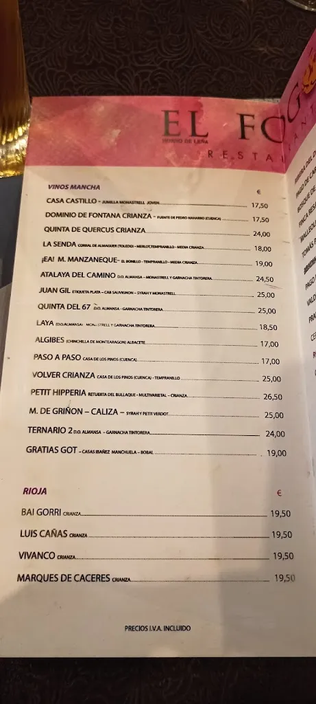 Menu_Restaurante El Fogón_Albacete_immagine_1