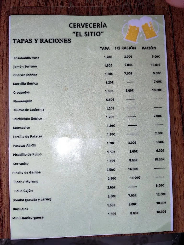 Menu_Restaurante El Sitio_Alcalá del Valle_image_1