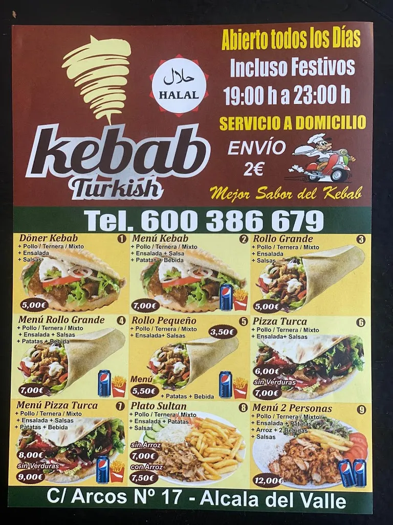 Menu_kebab turkish_Alcalá del Valle_image_1