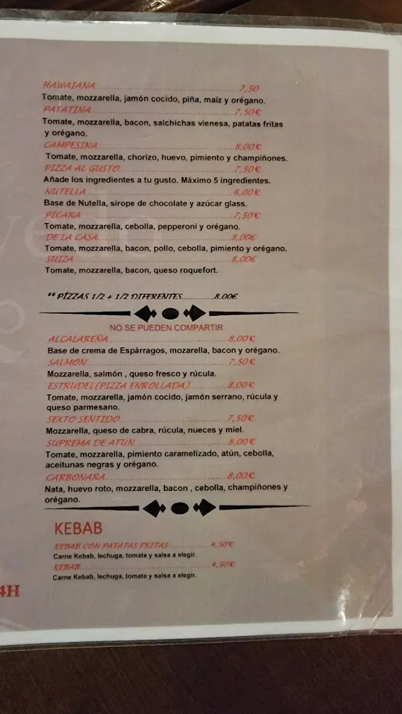 Menu_Pizzeria Pub Quevedo_Alcalá del Valle_image_2