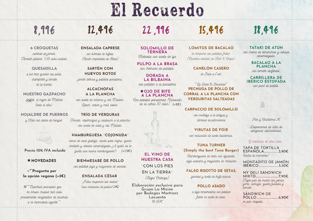 Menu_El Recuerdo - Restaurante en Castellana_Zorita_image_1