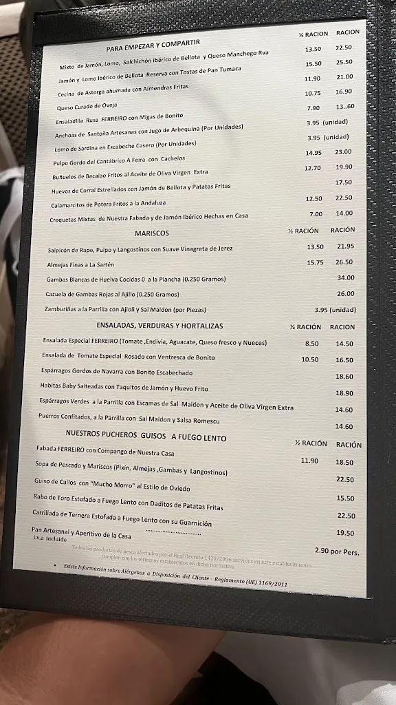 Menu_Restaurante Ferreiro_Zorita_immagine_2