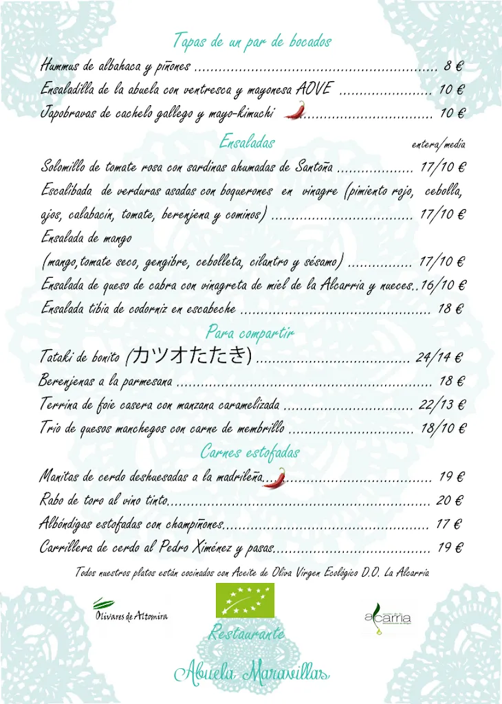 Menu_Restaurante Abuela Maravillas_Zorita_image_1